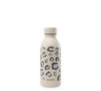 Qwetch - Bouteille Isotherme 500ml Leopard Sable - ICON - Gourde Design Compacte et Élégante Inox Recyclé - 24h Froid et 12h Chaud - Etanche
