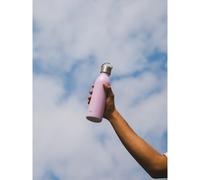 Qwetch - Bouteille Isotherme Active Lavande 600ml - Gourde avec Anse Inox Recyclé - 24h Froid et 12h Chaud -Etanche, Ergonomique & Compacte