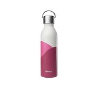 Qwetch - Bouteille Isotherme Active Horizon Gris 600ml - Gourde avec Anse Inox Recyclé - 24h Froid et 12h Chaud - Etanche & Compacte