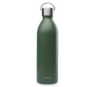 Qwetch - Bouteille Isotherme Active Kaki 1L - Gourde avec Anse Inox Recyclé - 24h Froid et 12h Chaud - Etanche & Compacte