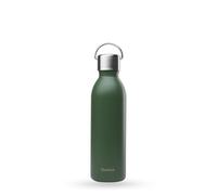 Qwetch - Bouteille Isotherme Active Kaki 600ml - Gourde avec Anse Inox Recyclé - 24h Froid et 12h Chaud - Etanche & Compacte