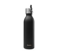 QWETCH - Bouteille Isotherme Active Noir 600ml - Gourde avec Bouchon Sport - 24h Froid et 12h Chaud - Etanche & Compacte