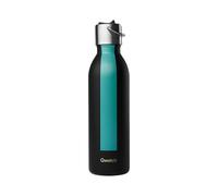 QWETCH - Bouteille Isotherme Active Série Sport Noir 600ml - Gourde avec Bouchon Sport - 24h Froid et 12h Chaud - Etanche & Compacte