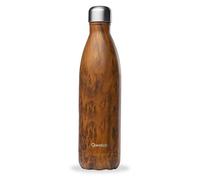 QWETCH-Bouteille isotherme coloris marron en inox Wood Qwetch - 750 ml