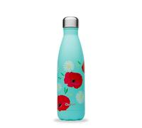 Qwetch - Bouteille Isotherme Coquelicot 500ml - Gourde Nomade Inox - 24h Froid et 12h Chaud - Etanche, Sans BPA & Réutilisable