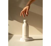 Qwetch - Bouteille Isotherme 500ml Sable - Icon - Gourde Design Compacte et Élégante Inox Recyclé - 24h Froid et 12h Chaud - Etanche