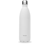 Qwetch - Bouteille Isotherme Matt Blanc 1L - Gourde Nomade Inox - 24h Froid et 12h Chaud - Etanche, Sans BPA & Réutilisable - Gourde isotherme pour Sport, Voyage, Bureau, Randonnée