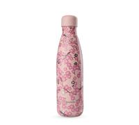 Qwetch - Bouteille Isotherme Originals Flowers Pastel Rose 500ml - 24h Froid et 12h Chaud - Etanche & Réutilisable - Gourde inox isotherme pour Sport, Voyage, Bureau, Randonnée