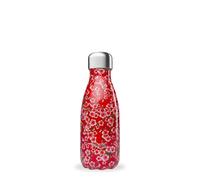 Qwetch - Bouteille Isotherme Originals Flowers Rouge 260ml - 24h Froid et 12h Chaud - Etanche, Sans BPA & Réutilisable - Gourde inox isotherme pour Sport, Voyage, Bureau, Randonnée