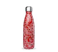 Qwetch - Bouteille Isotherme Originals Flowers Rouge 500ml - 24h Froid et 12h Chaud - Etanche, Sans BPA & Réutilisable - Gourde inox isotherme pour Sport, Voyage, Bureau, Randonnée