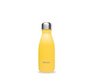 Qwetch - Bouteille Isotherme Originals Jaune 260ml - 24h Froid et 12h Chaud - Etanche, Sans BPA & Réutilisable - Gourde inox isotherme pour Sport, Voyage, Bureau, Randonnée
