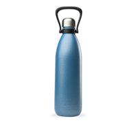 Qwetch - Bouteille Isotherme Originals ROC 1L Metal Blue - Revêtement Anti-Rayures Ultra Résistant - 24h Froid / 12h Chaud - Étanche, Poignée Intégrée, Lavable au Lave-Vaisselle - Gourde Inox Durable