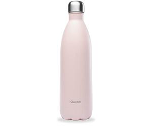 Qwetch - Bouteille Isotherme Originals Rose Pastel 1L - 24h Froid et 12h Chaud - Etanche & Réutilisable - Gourde inox isotherme pour Sport, Voyage, Bureau, Randonnée