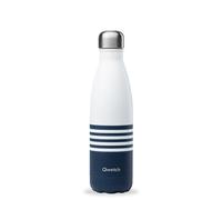 Qwetch - Bouteille Isotherme Marinière Bleu 500ml - Gourde Nomade Inox - 24h Froid et 12h Chaud - Etanche, Sans BPA & Réutilisable - Gourde isotherme pour Sport, Voyage, Bureau, Randonnée