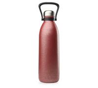 Qwetch - Bouteille Isotherme TITAN ROC 1,5L Safety Red - Ultra Résistante avec Revêtement Anti-Rayures - 48h Froid / 16h Chaud - Étanche, Lavable au Lave-Vaisselle - Gourde Inox avec Poignée