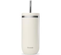 QWETCH - Cold Cup Isotherme 600ml Sable - 24h Glacé & 12 Froid - Inox Recyclé, Anti-Éclaboussure - Idéale pour Boissons Fraîches, Bubble Tea et Café Glacé