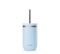 QWETCH - Cold Cup Isotherme 470 ml Bleu Pastel - 24h Glacé & 12h Froid - Inox Recyclé, Anti-Éclaboussure - Idéale pour Boissons Fraîches, Bubble Tea et Café Glacé