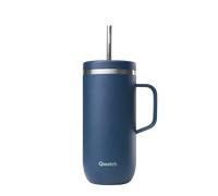 Qwetch - Cold Cup Isotherme Inox w/ Anse - Mug Bleu Nuit - 600 ml