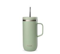 Qwetch - Cold Cup Isotherme Inox w/ Anse - Mug Vert Tilleul - 600 ml