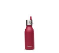 QWETCH - Gourde en acier inoxydable pour enfant 350 ml - Couvercle pipette rouge pour enfants - Bouteille isotherme - Garde les boissons froides pendant 24 h et chaudes pendant 12 h - Anti-fuite et