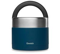 QWETCH - Lunch Box Isotherme Inox avec Poignée - Bleu Marine 850ml - Boîte Alimentaire Repas Chaud - 5h Chaud et 7h Froid - Etanche & Sans-BPA