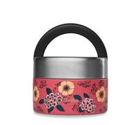 QWETCH - Lunch Box Isotherme Inox avec Poignée - Anémones 650ml - Boîte Alimentaire Repas Chaud - 5h Chaud et 7h Froid - Etanche & Sans-BPA