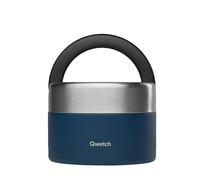 QWETCH - Lunch Box Isotherme Inox avec Poignée - Bleu Marine 650ml - Boîte Alimentaire Repas Chaud - 5h Chaud et 7h Froid - Etanche & Sans-BPA