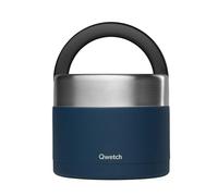 QWETCH - Lunch Box Isotherme Inox avec Poignée - Bleu Marine 850ml - Boîte Alimentaire Repas Chaud - 5h Chaud et 7h Froid - Etanche & Sans-BPA