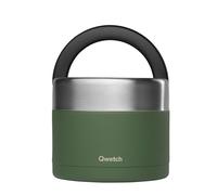 QWETCH - Lunch Box Isotherme Inox avec Poignée - Kaki 850ml - Boîte Alimentaire Repas Chaud - 5h Chaud et 7h Froid - Etanche & Sans-BPA