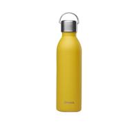 Qwetch - Matt Bouteille Isotherme Active Jaune Curry 1L - Gourde avec Anse Inox Recyclé - 24h Froid et 12h Chaud - Etanche & Compacte