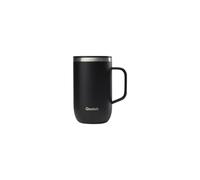 QWETCH - Mug Isotherme Inox Recyclé avec Anse & Filtre Infuseur Noir - Tisanière Isotherme 470ml - Thermos Café & Thé - 6h Chaud & 12h Froid - Bouchon Coulissant Anti-Éclaboussures