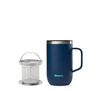 Qwetch - Mug Isotherme Inox - Mug Bleu Nuit - 470 ml