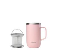 Qwetch - Mug Isotherme Inox - Mug Rose - 470 ml