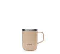 QWETCH - Mug Isotherme Inox Recy vec Anse - Lin 350ml - Tasse Isotherme Café & Thé - 6h Chaud & 12h Froid - Bouchon Coulissant Anti-Éclaboussures & Compatible Infuseurs