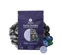 Qwetch SOLID DRINKS - 12 Pastilles d'hydratation avec Vitamines C & B - Boisson Sans Sucres - Saveurs Mûre & Myrtille - Vegan, Zéro Calories, Fabriqué en France