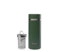 Qwetch - Théière Isotherme Nomade 400ml - Kaki - Infuseur avec 2 Filtres - 12h Chaud / 24h Froid - Étanche, Réutilisable & Durable - Pour Thé, Café, Tisane, Fruits
