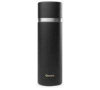 Qwetch - Thermo Isotherme Noir 750ml - Thermos avec Gobelet Inox Recyclé - 24h Froid et 12h Chaud - Etanche, Sans BPA & Idéale pour Café et Thé
