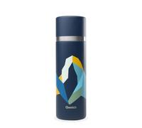 Qwetch - Thermo Isotherme Inox 750ml - Thermo avec Gobelet Inox Recyclé - 24h Froid et 12h Chaud - Etanche, Idéale pour Café et Thé - Altitude Bleu