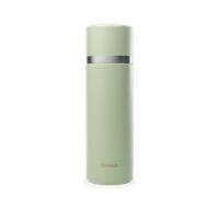 Qwetch - Thermo Isotherme Vert Tilleul 750ml - Thermos avec Gobelet Inox Recyclé - 24h Froid et 12h Chaud - Etanche, Sans BPA & Idéale pour Café et Thé