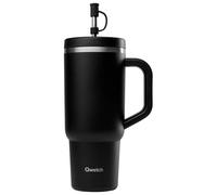 Qwetch - Travel Cup Isotherme inox w/ Bouchon Étanche - Mug Matt - Noir - 900 ml