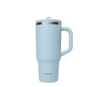 Qwetch - Travel Cup Isotherme inox w/ Bouchon Étanche - Mug Pastel - Pastel Bleu - 900 ml