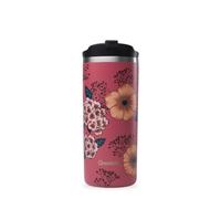 QWETCH - Travel Mug Isotherme - Anémones 470ml - Thermos Café & Thé en Inox - 6h Chaud et 12h Froid - Sans BPA, Étanche, Mug de voyage