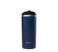 QWETCH - Travel Mug Isotherme -Bleu Marine 470ml - Thermos Café & Thé en Inox - 6h Chaud et 12h Froid - Sans BPA, Étanche, Mug de voyage