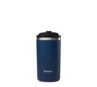 QWETCH - Travel Mug Isotherme - Bleu Marine 350ml - Thermo Café & Thé en Inox - 6h Chaud et 12h Froid - Étanche, Mug de voyage