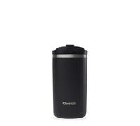 QWETCH - Travel Mug Isotherme - Noir 350ml - Thermo Café & Thé en Inox - 6h Chaud et 12h Froid - Étanche, Mug de voyage