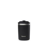 QWETCH - Travel Mug Isotherme - Noir 240ml - Thermos Café & Thé en Inox - 6h Chaud et 12h Froid - Sans BPA, Étanche, Mug de voyage