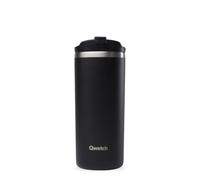 QWETCH - Travel Mug Isotherme - Noir 470ml - Thermos Café & Thé en Inox - 6h Chaud et 12h Froid - Sans BPA, Étanche, Mug de voyage