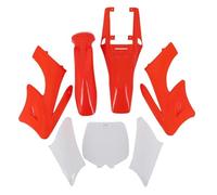 QWETY Kits de carénage de couverture en plastique de moto garde-boue, for siège Apollo 47 moteur 49cc 2 temps accessoires de vélo de poche for enfants Kit de carénage de garde-boue de moto(Red Plastic
