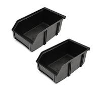 QWFVHJ Boîte de Rangement Suspendue Antistatique, boîte, empilable à Compartiments antistatiques, Dimensions intérieures 140 x 95 65 mm, lot 2