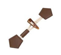 QWFVHJ Boutons en cuir, boutons for duffle-coat, boutons de manteau, boutons en corne, 19,5 cm, 5 paires de boutons en cuir et résine(Coffee Color)